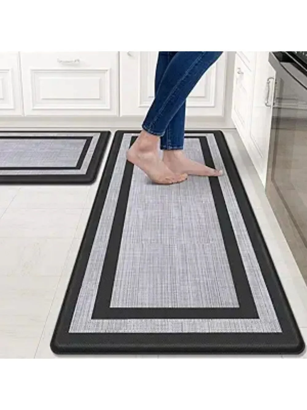 Mattitude Anti-Fatigue Kitchen Mats 2-Pack Non-Skid Waterproof Ergonomic Rugs